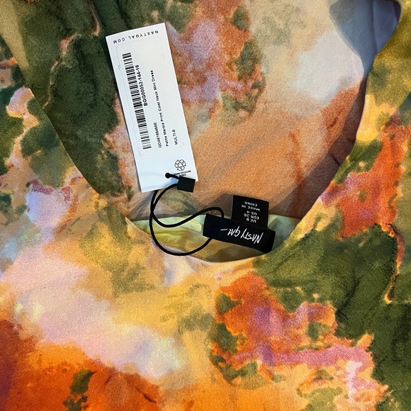 NWT Nasty Gal Petite Marble Print Cowl Neck Mini Dress - Picture 6 of 6